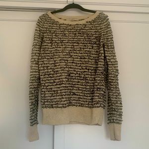 Ann Taylor LOFT - Tan and Black Striped Sweater